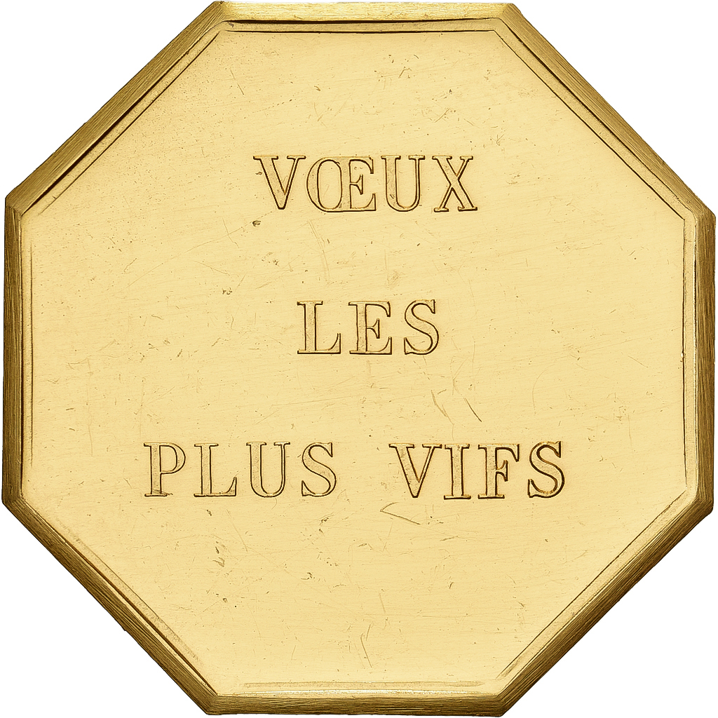 France, Token, Amour et Mariage, Voeux, Gilt Bronze, Bezombes, 