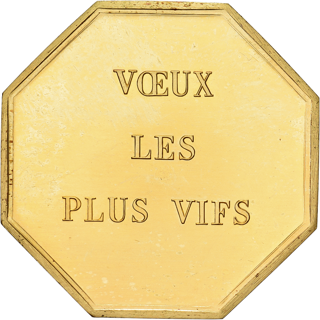 France, Token, Amour et Mariage, Voeux, Gilt Bronze, Mon Mystère inquiète