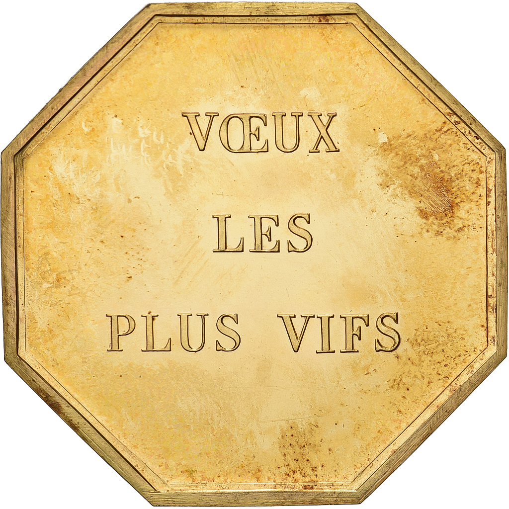 France, Token, Amour et Mariage, Voeux, Gilt Bronze, Antioche, 