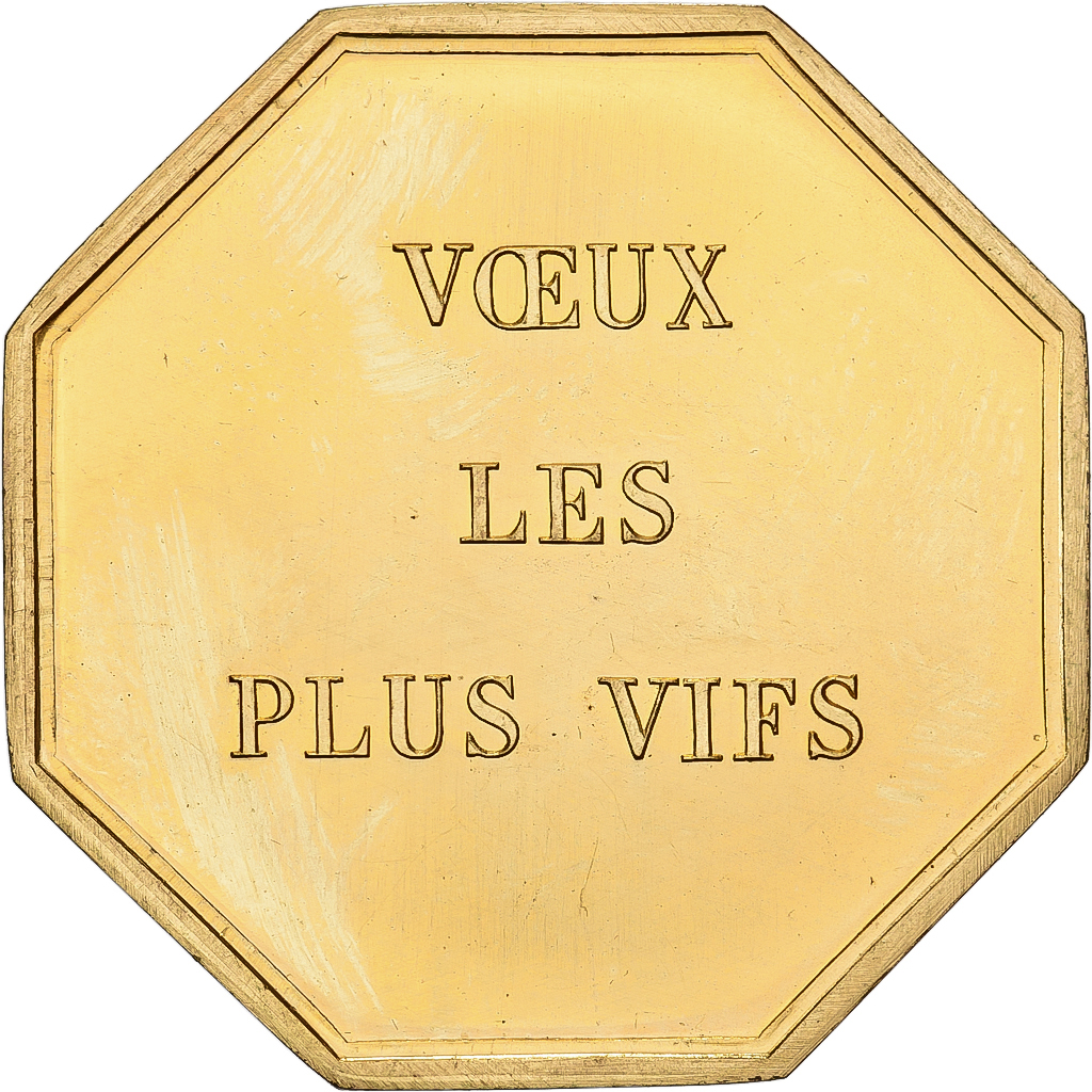 France, Token, Amour et Mariage, Voeux, Gilt Bronze, Bouc, 