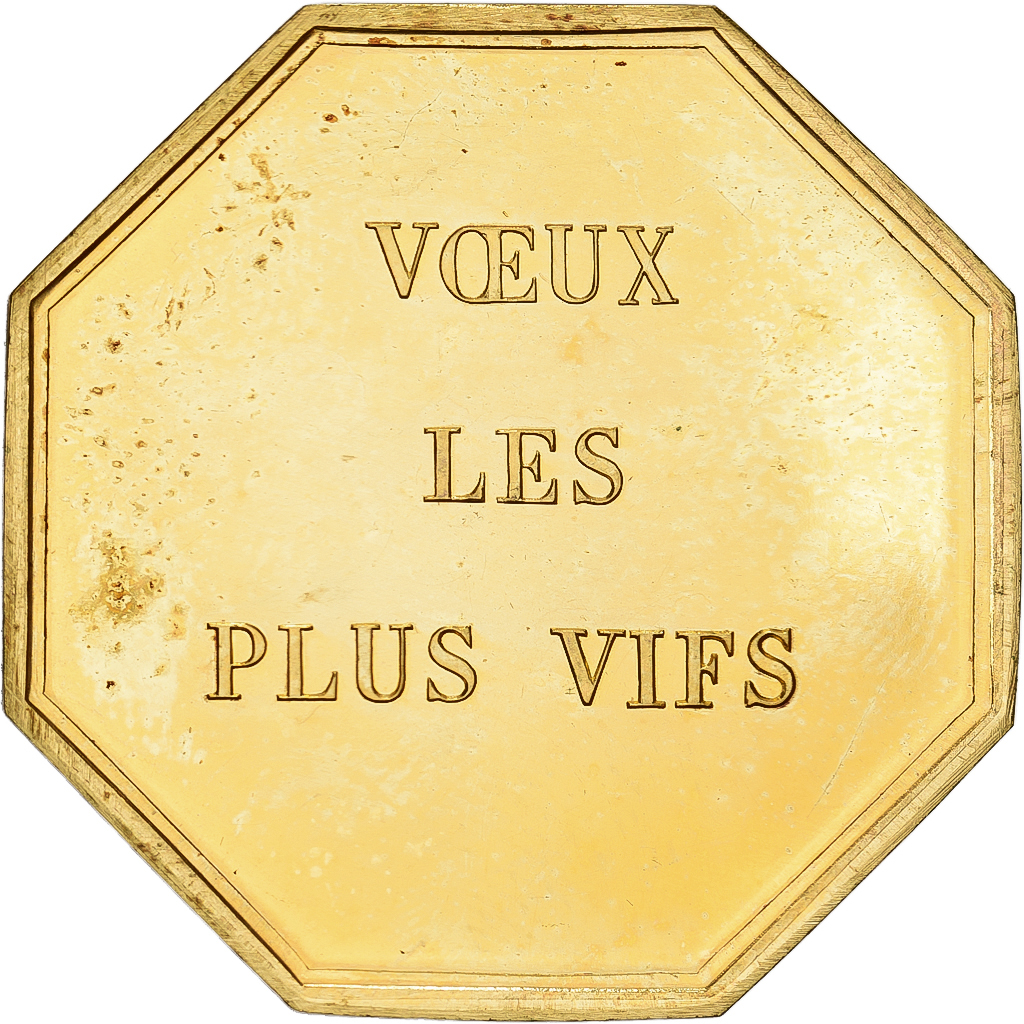 France, Token, Amour et Mariage, Voeux, Gilt Bronze, L'Art, 