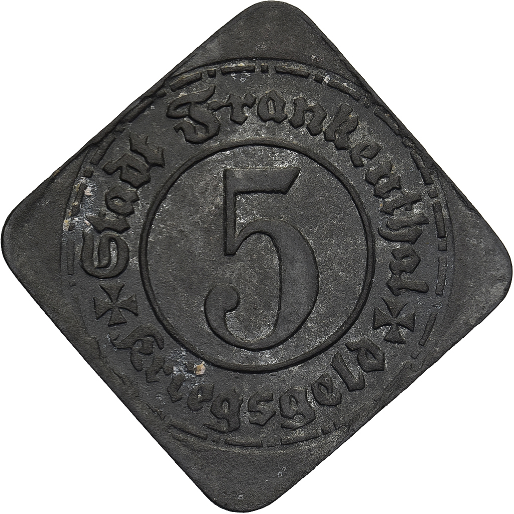 Germany, Frankenthal, 5 Pfennig, 1917, , Brass
