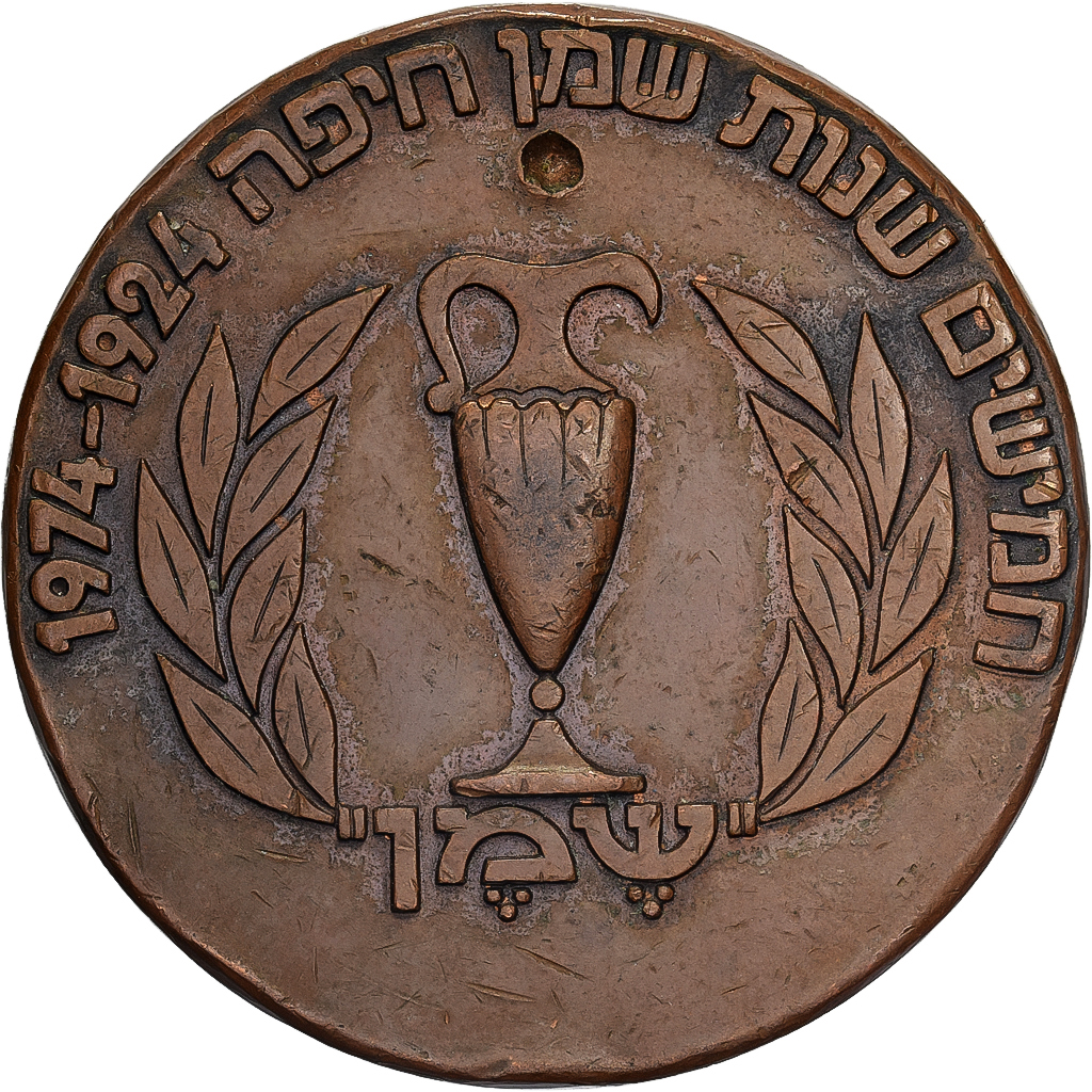 Israel, Medal, Jubilé, 1974, Bronze, 