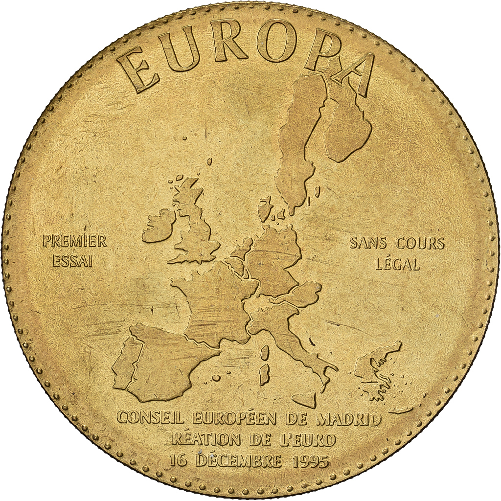 France, Medal, Essai 1 euro, 1995, Bronze Florentin, Europa, 