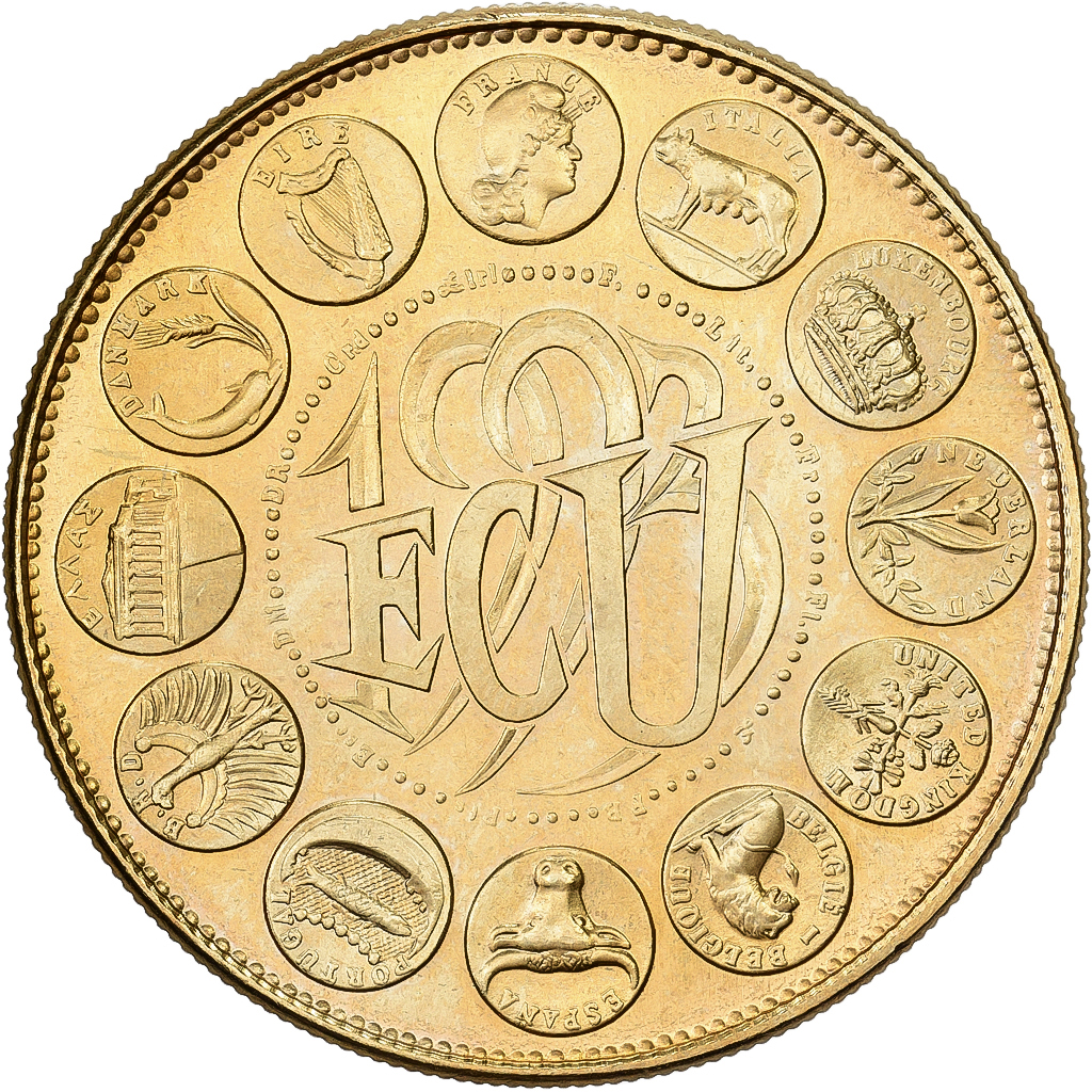 France, Medal, Ecu Europa, 1993, Bronze Florentin, Rodier, 