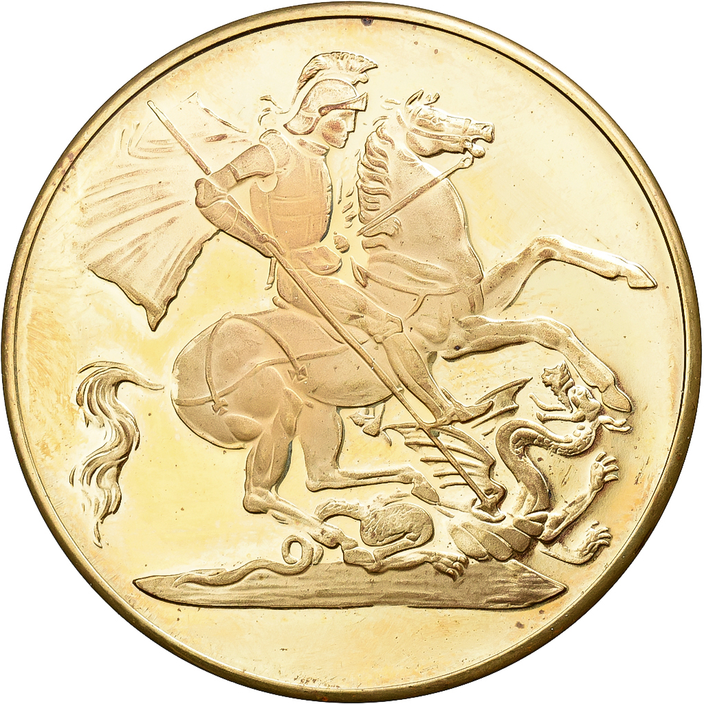 United Kingdom, Medal, Saint Georges Chapel, Windsor Castle, Copper Gilt, 