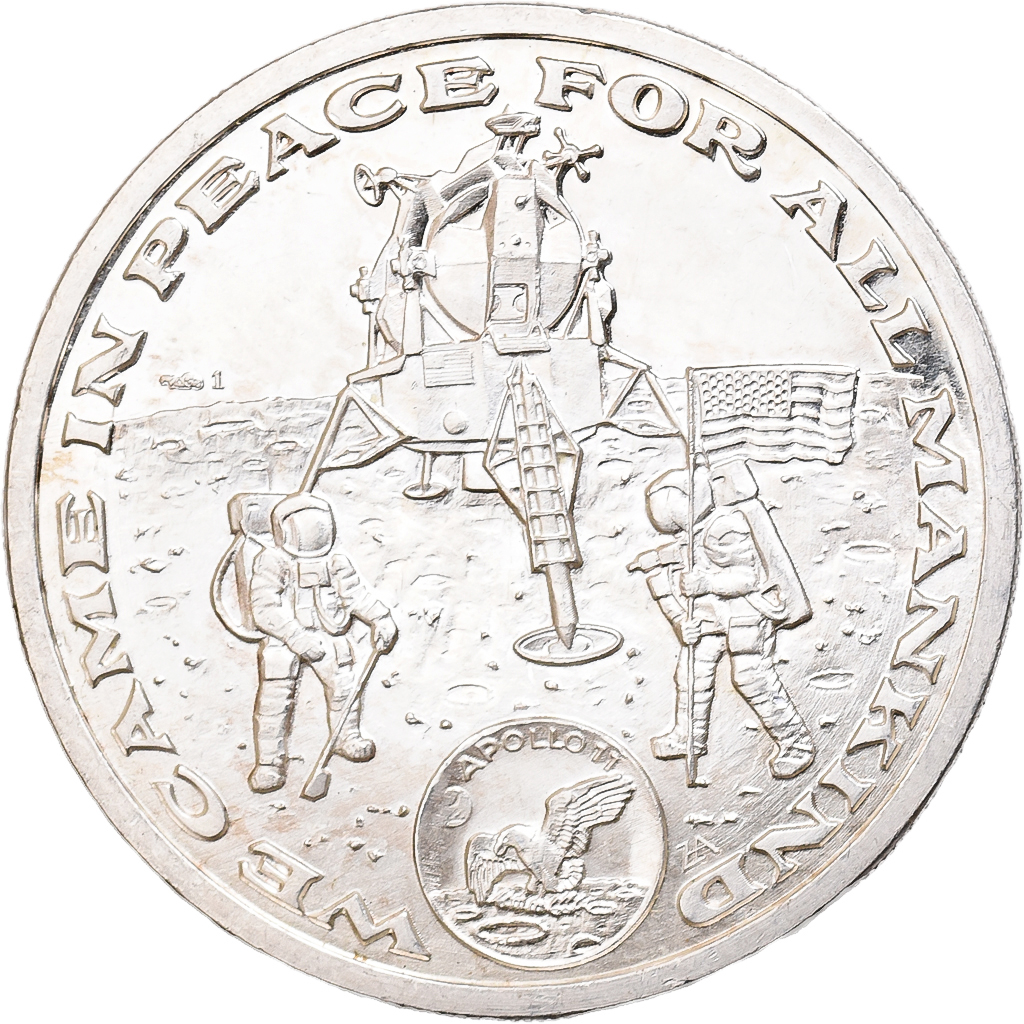 United States, Medal, Landing on the Moon, Silver, 