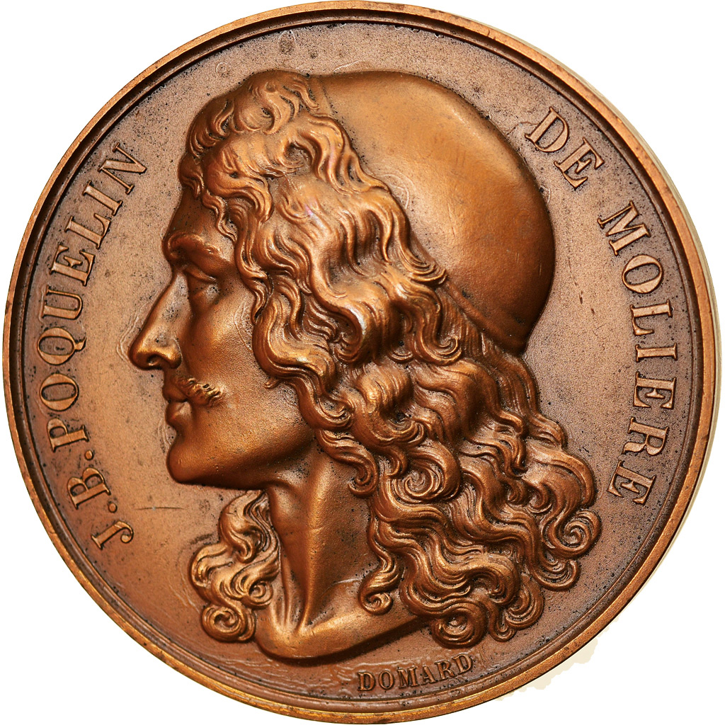 France, Medal, Racine et Molière, Arts & Culture, Domard, , Bronze