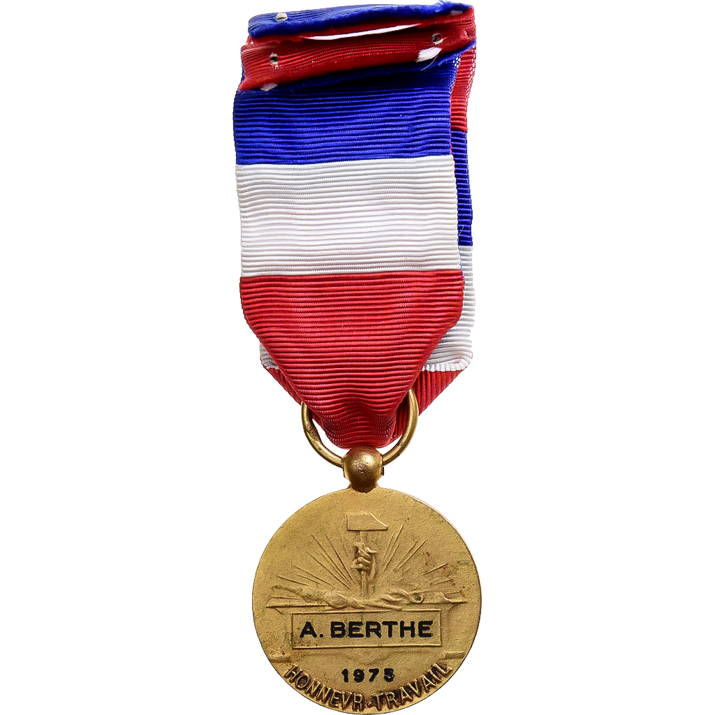 France, Honneur-Travail, République Française, Medal, 1975, Very Good Quality