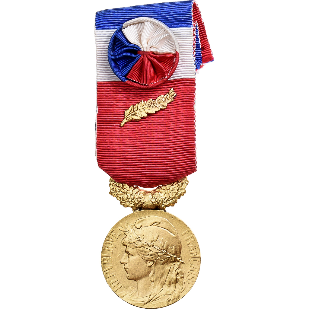 France, Honneur-Travail, République Française, Medal, 1985, Very Good Quality