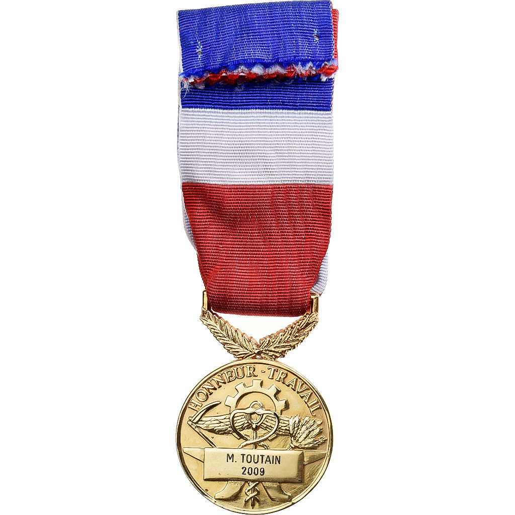France, Honneur-Travail, République Française, Medal, 2009, Excellent Quality