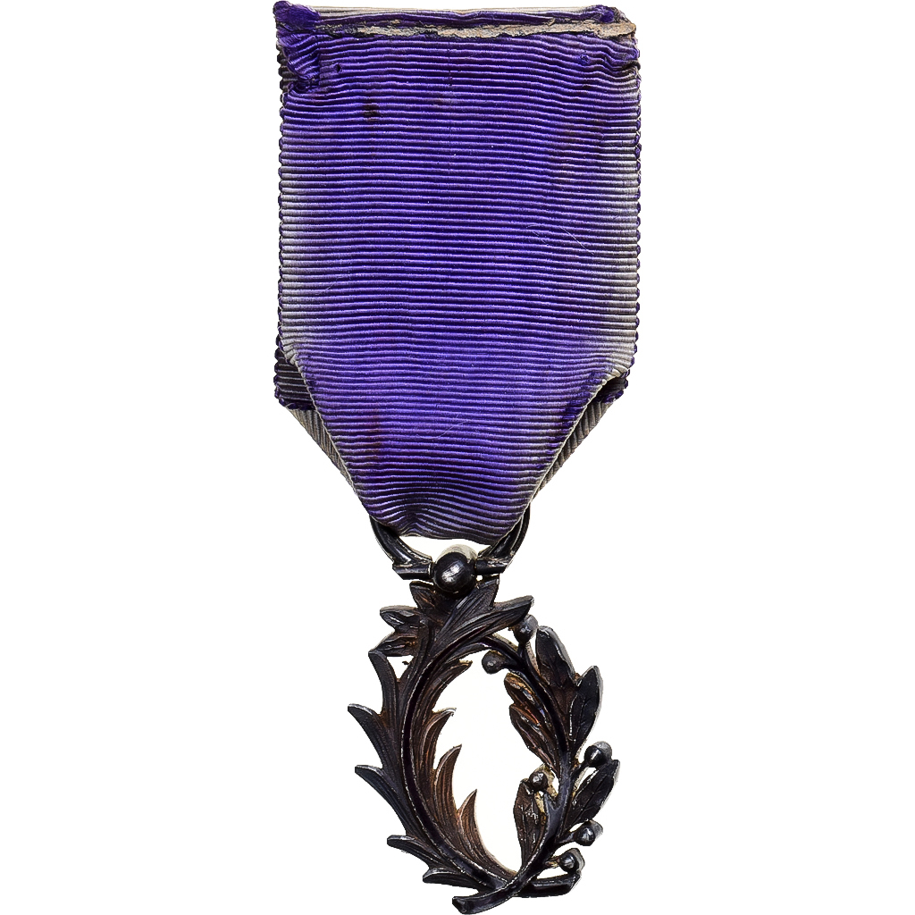 France, Ordre des Palmes Académiques, Medal, Good Quality, Silver, 28