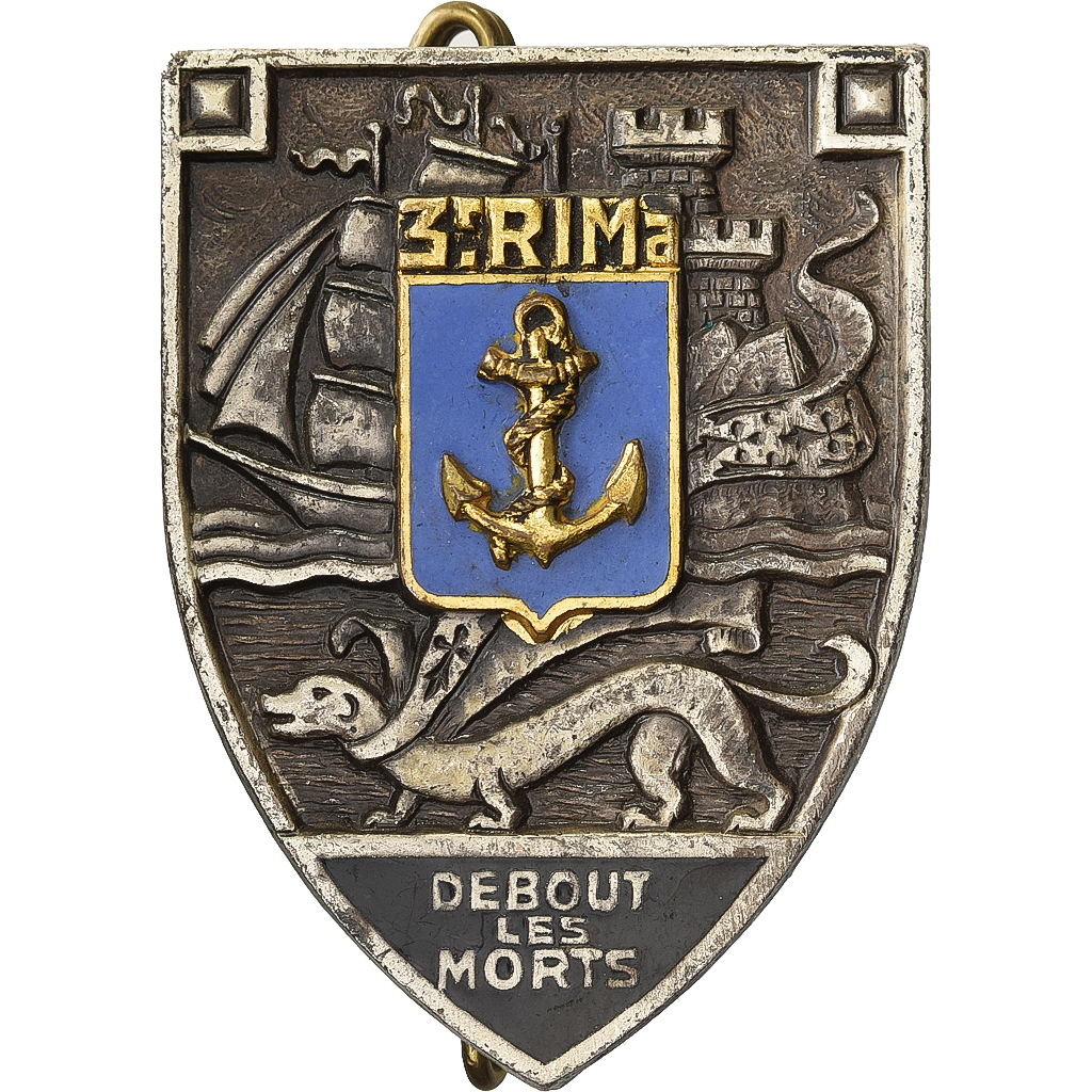 France, 3ème Régiment d'Infanterie de Marine, Military, Broche, Excellent