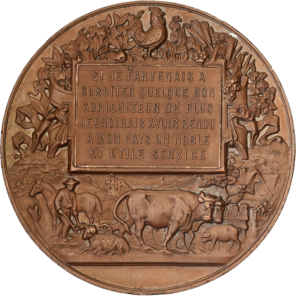 France, Medal, Syndicat des Agriculteurs de Vendée, Copper, 
