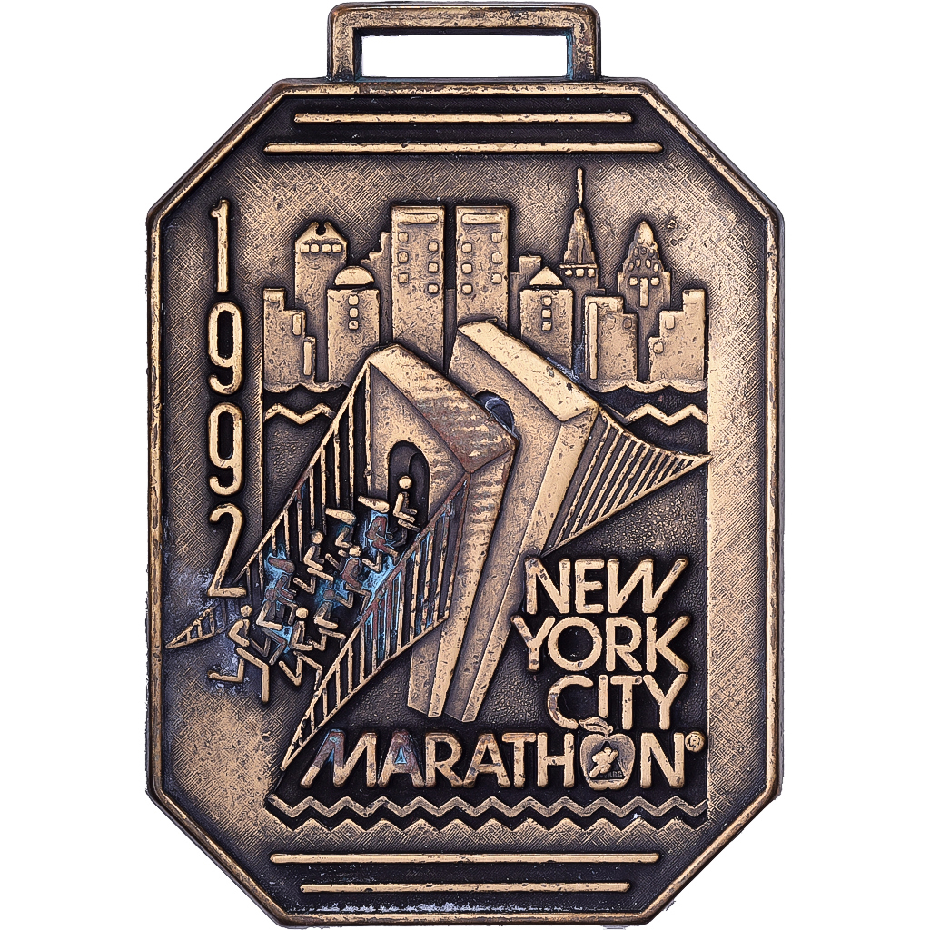 United States, Medal, New-York City Marathon, 1992, Métal, 