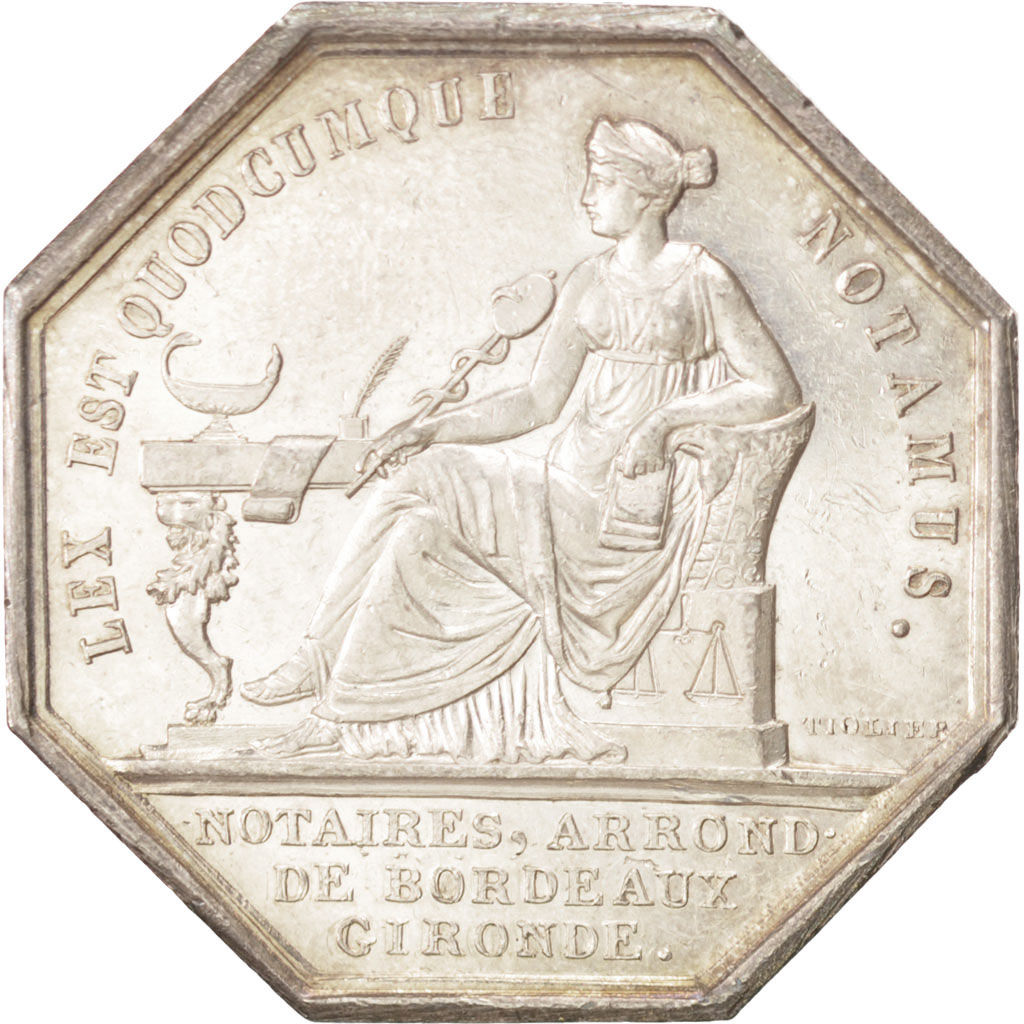 Frankrijk, Token, Notary, Tiolier, PR+, Zilver, Lerouge:58