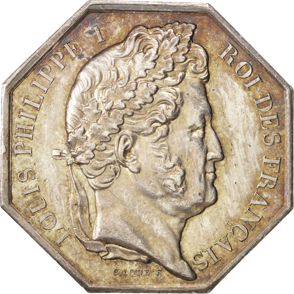 France, Token, Notary, Caqué, , Silver, Lerouge:243