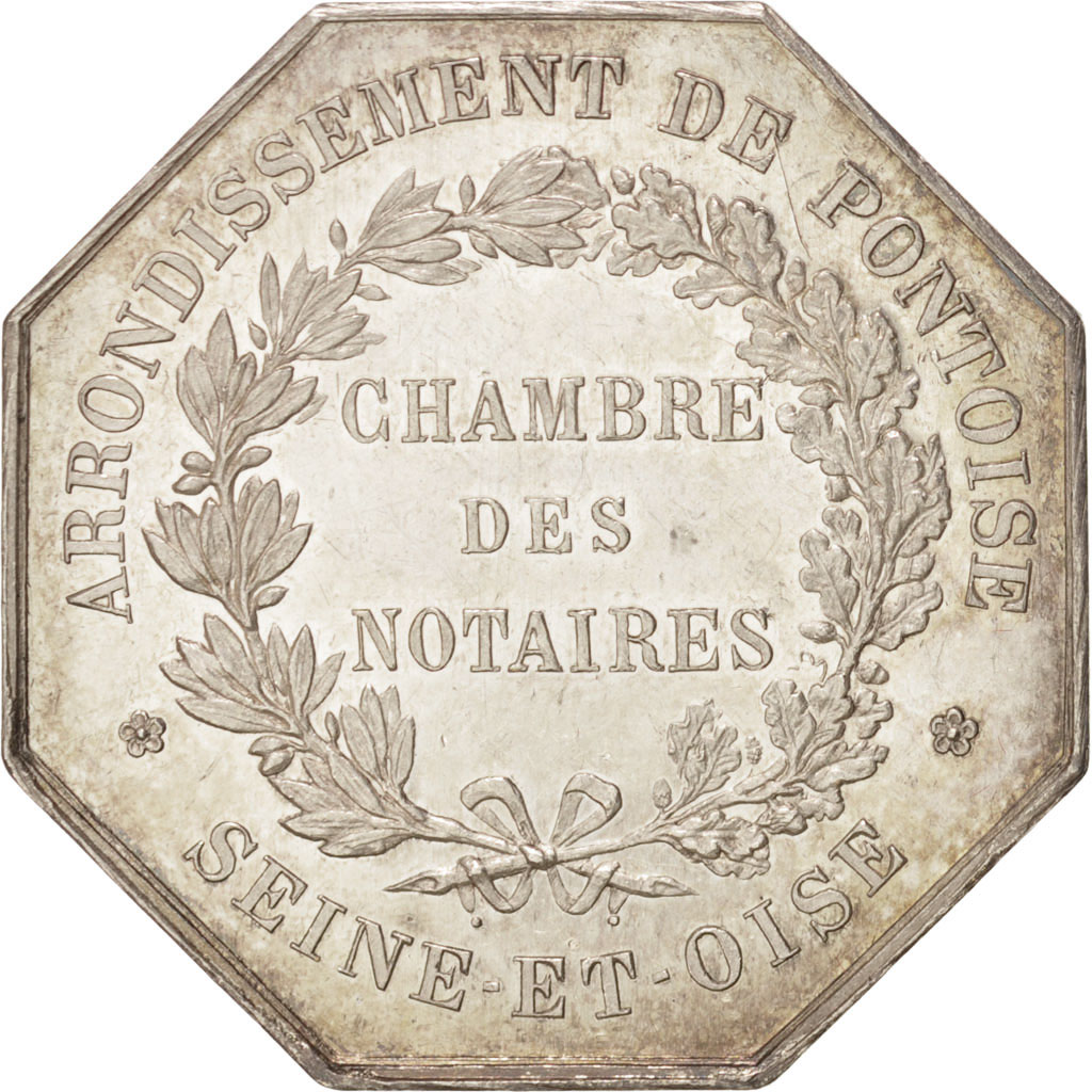 France, Token, Notary, , Silver, Lerouge:338