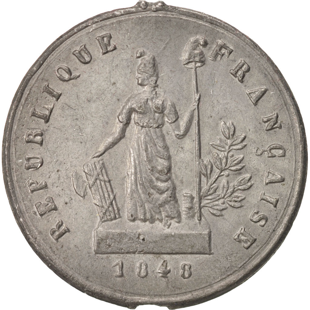 France, Medal, French Second Republic, History, 1848, , Tin