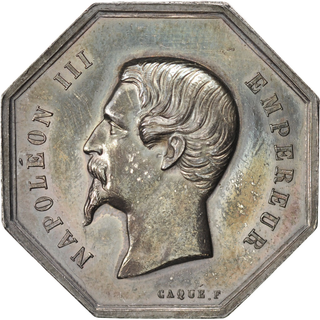 France, Token, Chamber of Commerce, Caqué, , Silver