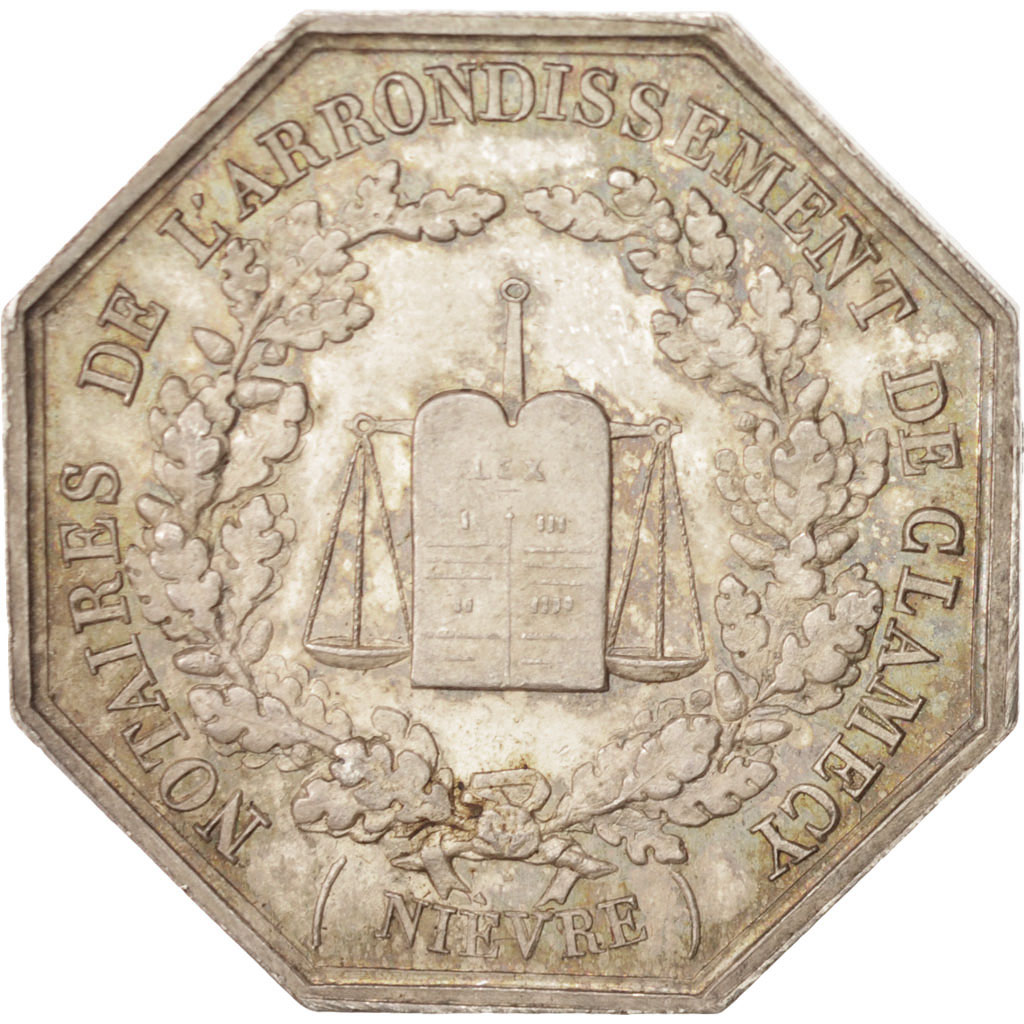 Frankrijk, Token, Notary, Oudiné, ZF+, Zilver, Lerouge:95