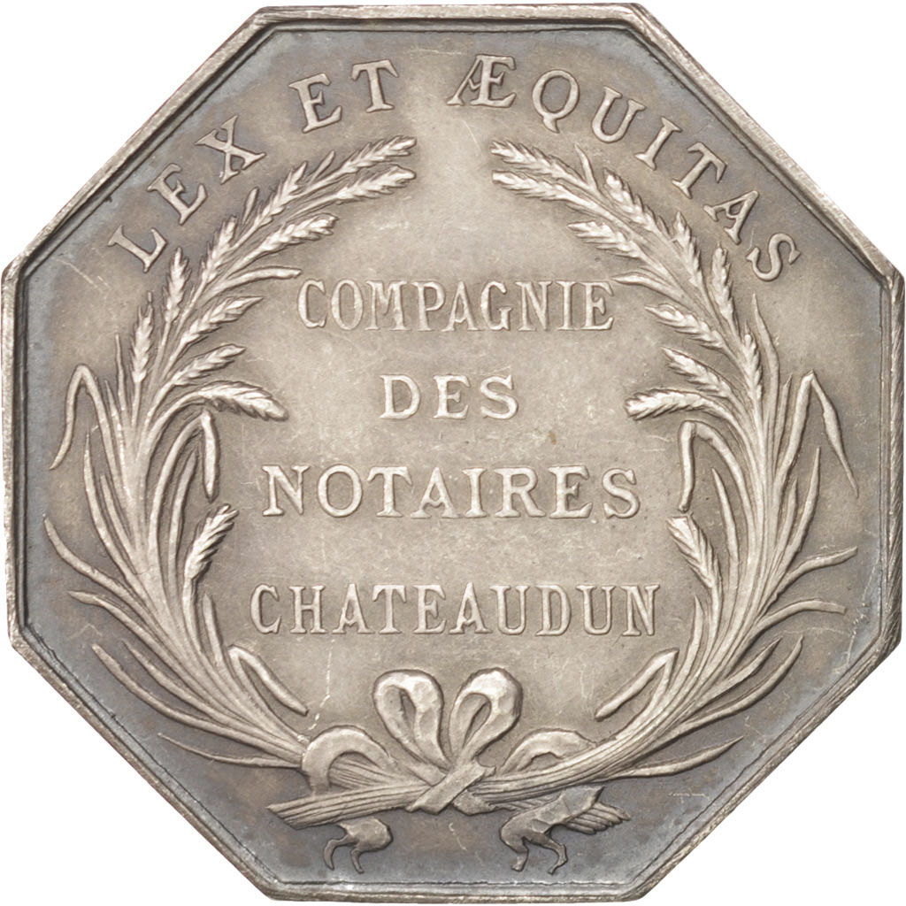 France, Token, Notary, , Silver, Lerouge:84