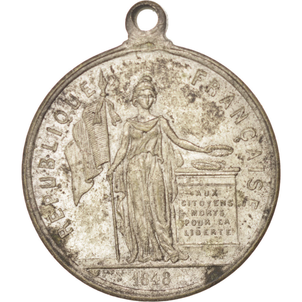 France, Medal, French Second Republic, 1848, , Copper
