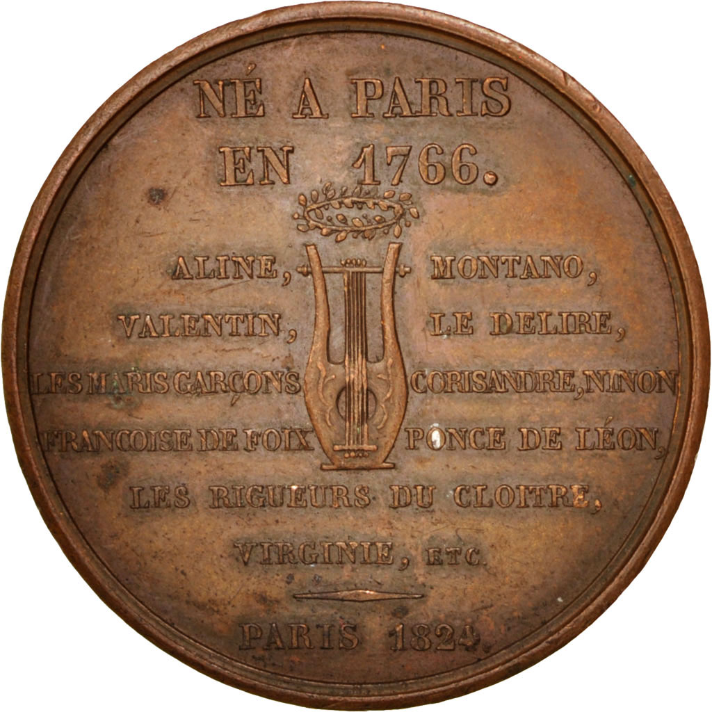 France, Medal, Louis XVIII, Arts & Culture, 1824, , Bronze