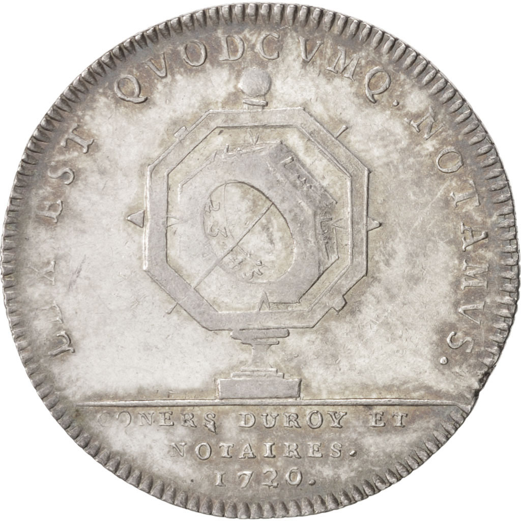 Frankrijk, Token, Notary, 1720, ZF, Zilver, Lerouge:298