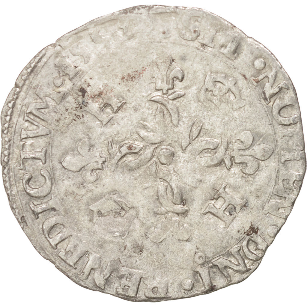 Coin, France, Douzain aux croissants, 1552, Rennes, , Billon