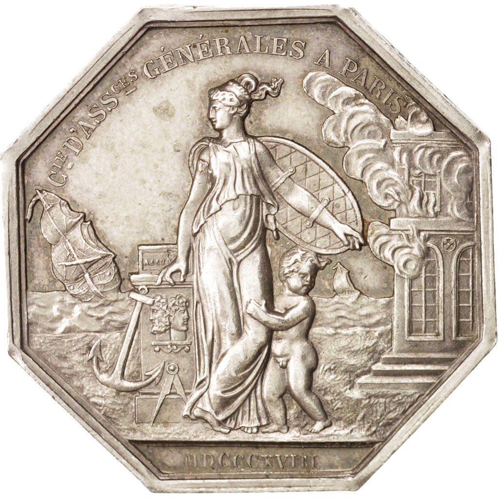 France, Token, Savings Bank, 1818, , Silver, Gailhouste:94