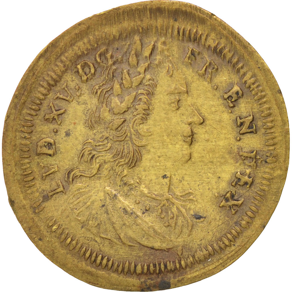 France, Token, Royal, Louis XV, , Brass