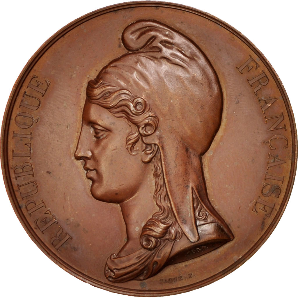 Frankrijk, Medal, French Second Republic, History, 1848, Caqué, PR, Koper