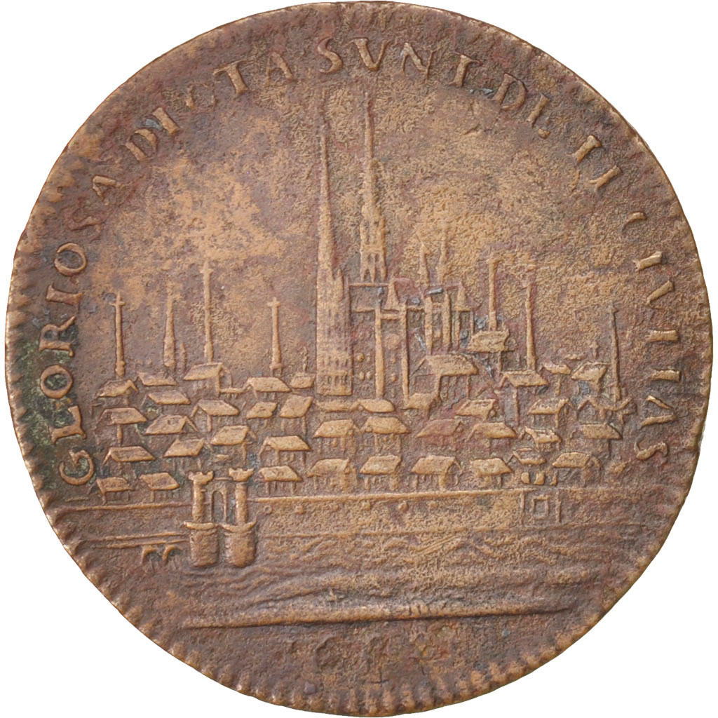 France, Token, Ville de Chartres, 1689, , Copper, Feuardent:8240