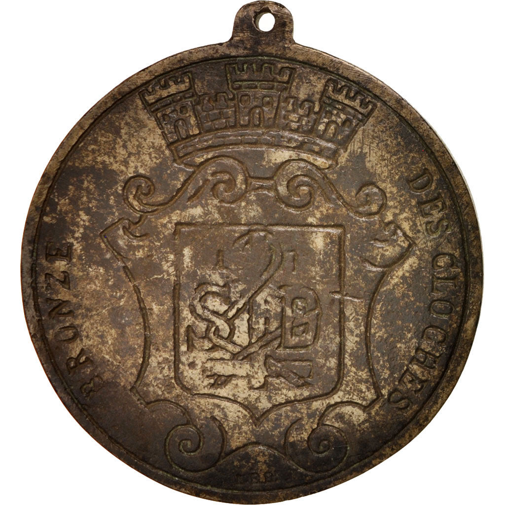 Frankrijk, Medal, Saint-Martin church, Religions & beliefs, 1895, PR, Bronze