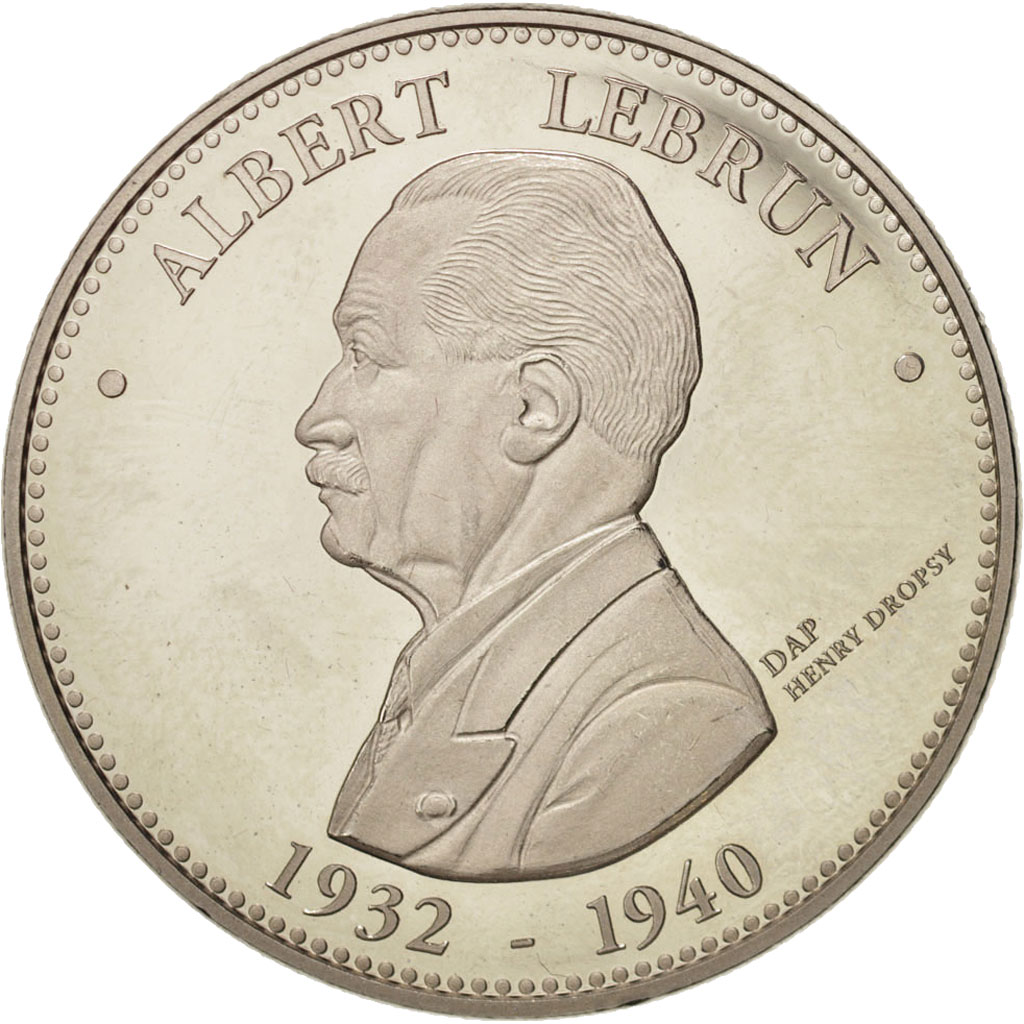 France, Medal, Les Présidents de la République, Albert Lebrun, History