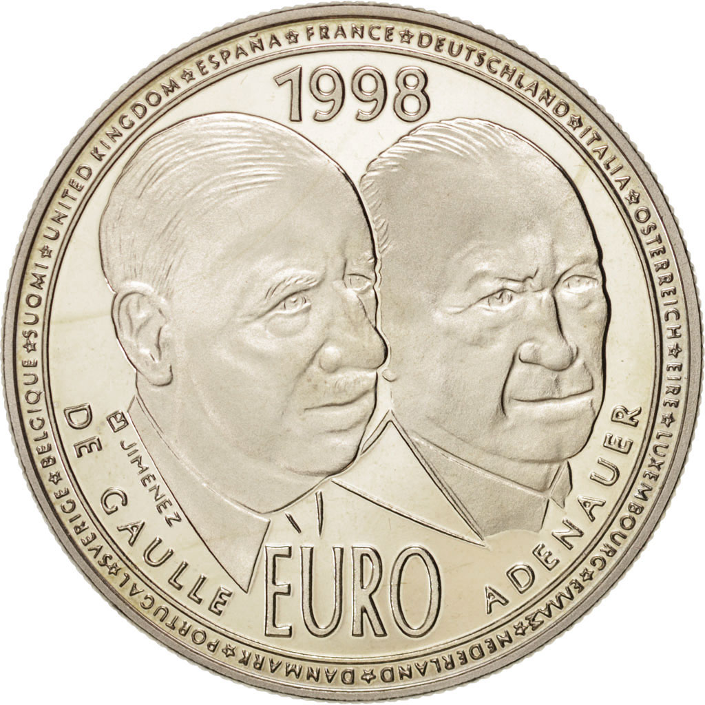 France, Medal, European coinage test, History, 1998, , Cupro-nickel