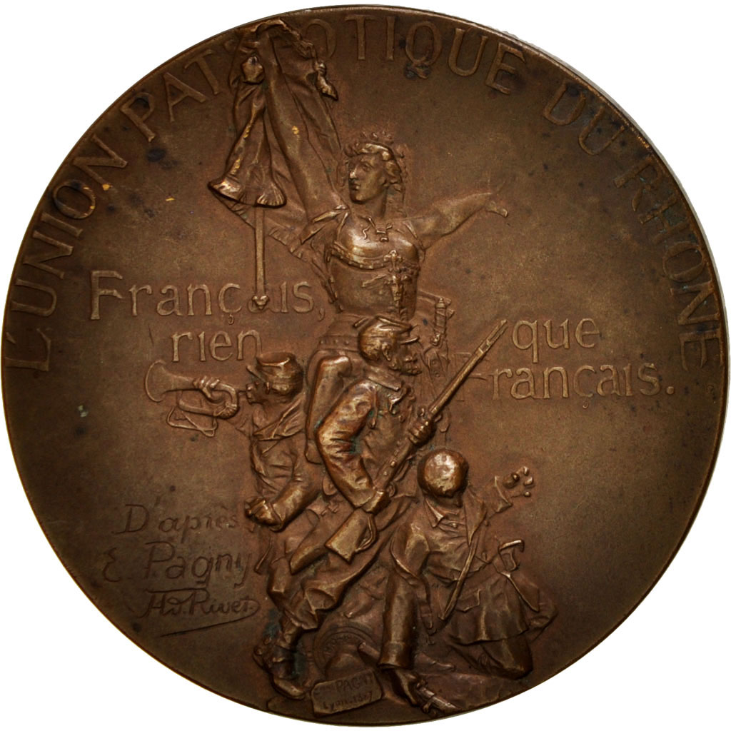 Frankrijk, Medal, L'union Patriotique du Rhône, History, 1898, Rivet, ZF+