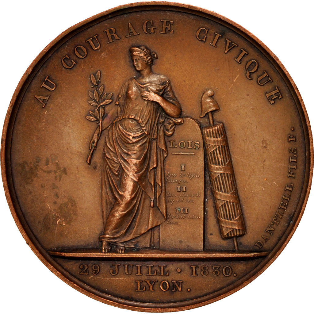 Frankrijk, Medal, Hommage patriotique à J. Morin, History, 1830, Dantzell, ZF+