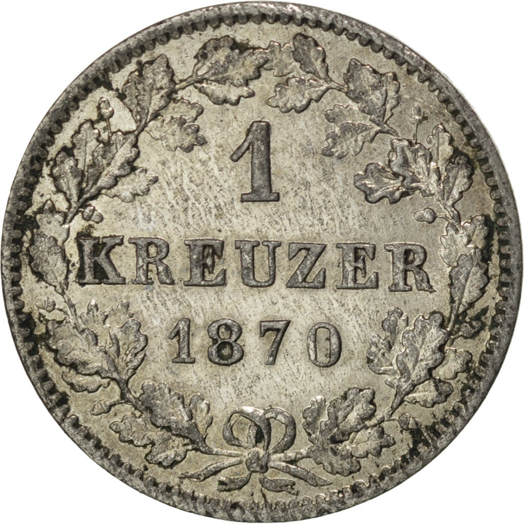 Coin, German States, WURTTEMBERG, Karl I, Kreuzer, 1870, , Silver