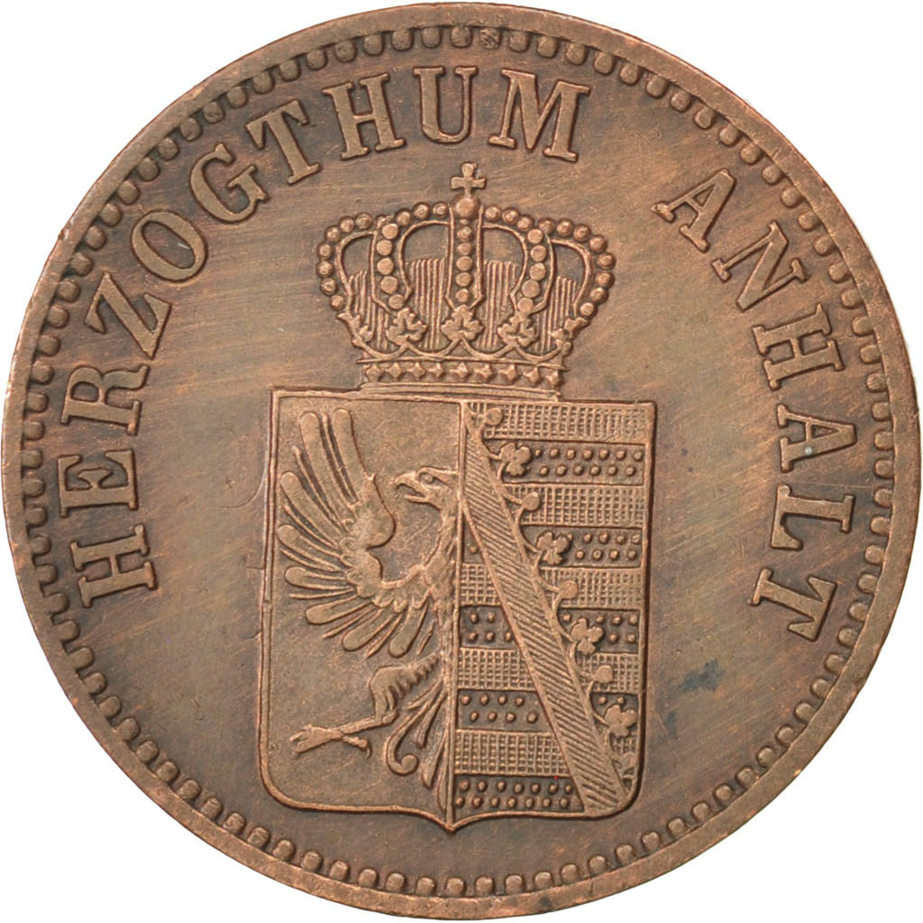 Coin, German States, ANHALT-BERNBURG, Alexander Carl, 3 Pfennige, 1867