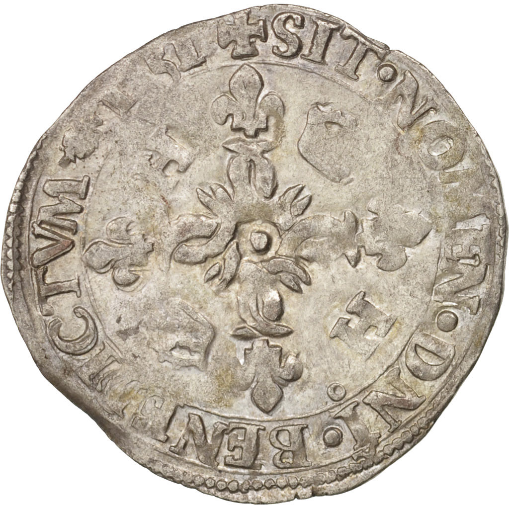 Coin, France, Douzain aux croissants, 1551, Rennes, , Billon