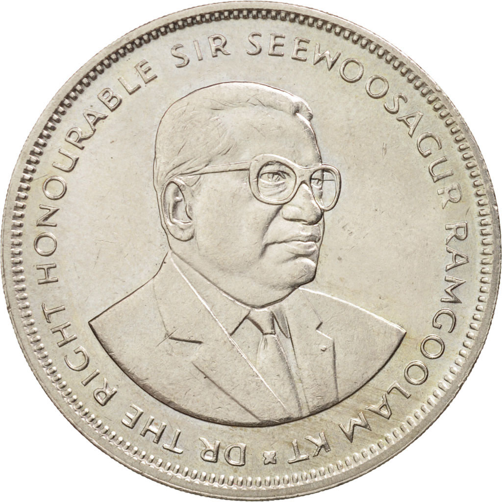 Moneda, Mauricio, 5 Rupees, 1991, EBC, Cobre - níquel, KM:56