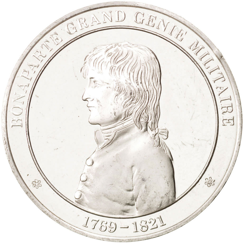 France, Medal, Bonaparte grand génie militaire, History, , Silver