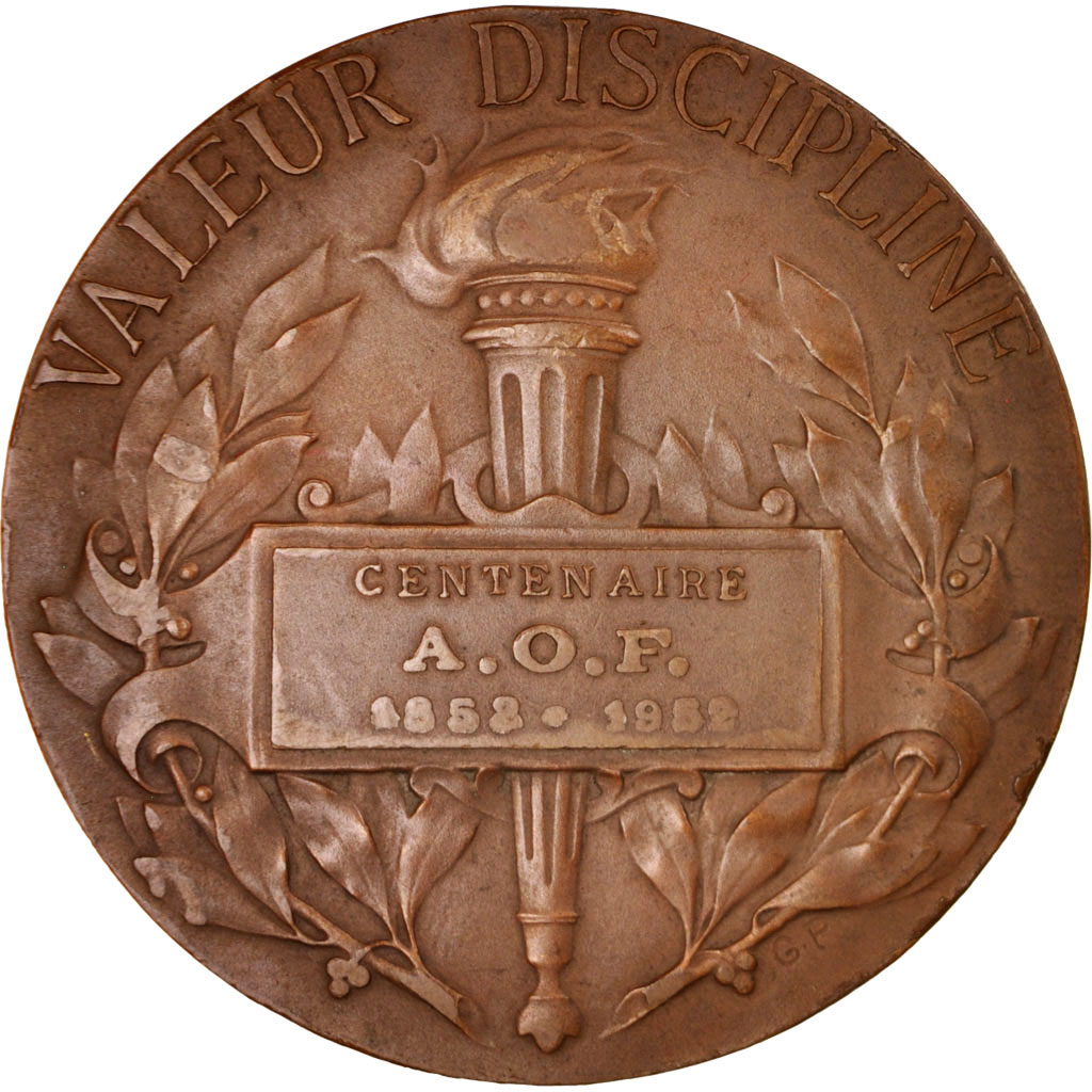 Frankrijk, Medal, Afrique Occidentale Française, Centenaire, History, 1952