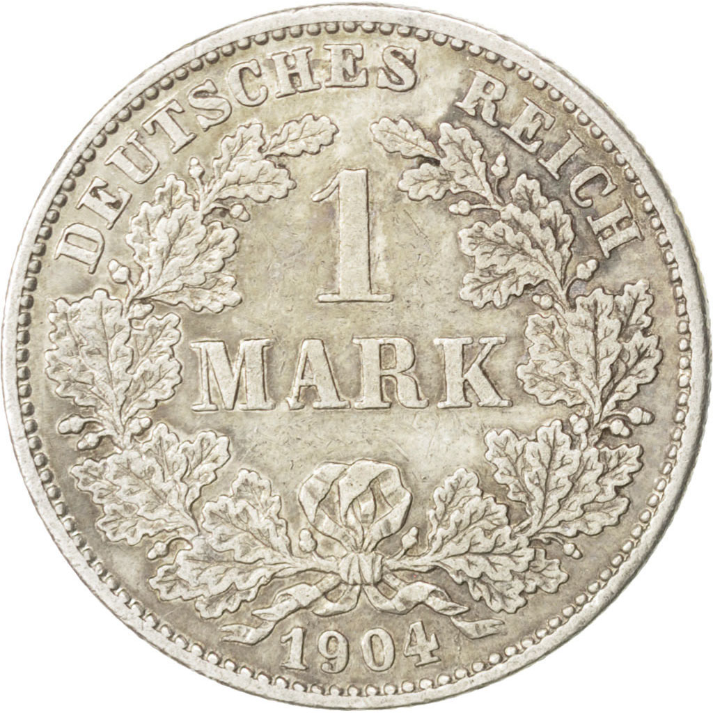 Coin, GERMANY - EMPIRE, Wilhelm II, Mark, 1904, Karlsruhe, , Silver
