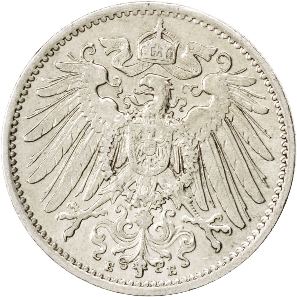 German States, 1 Mark, 1905, Muldenhütten, German Empire, Silver, 