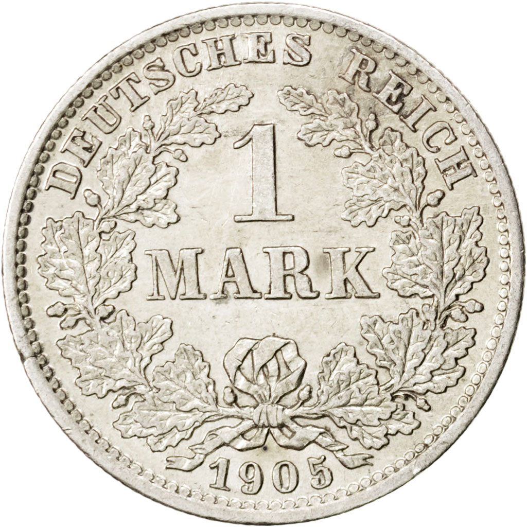 German States, 1 Mark, 1905, Muldenhütten, German Empire, Silver, 