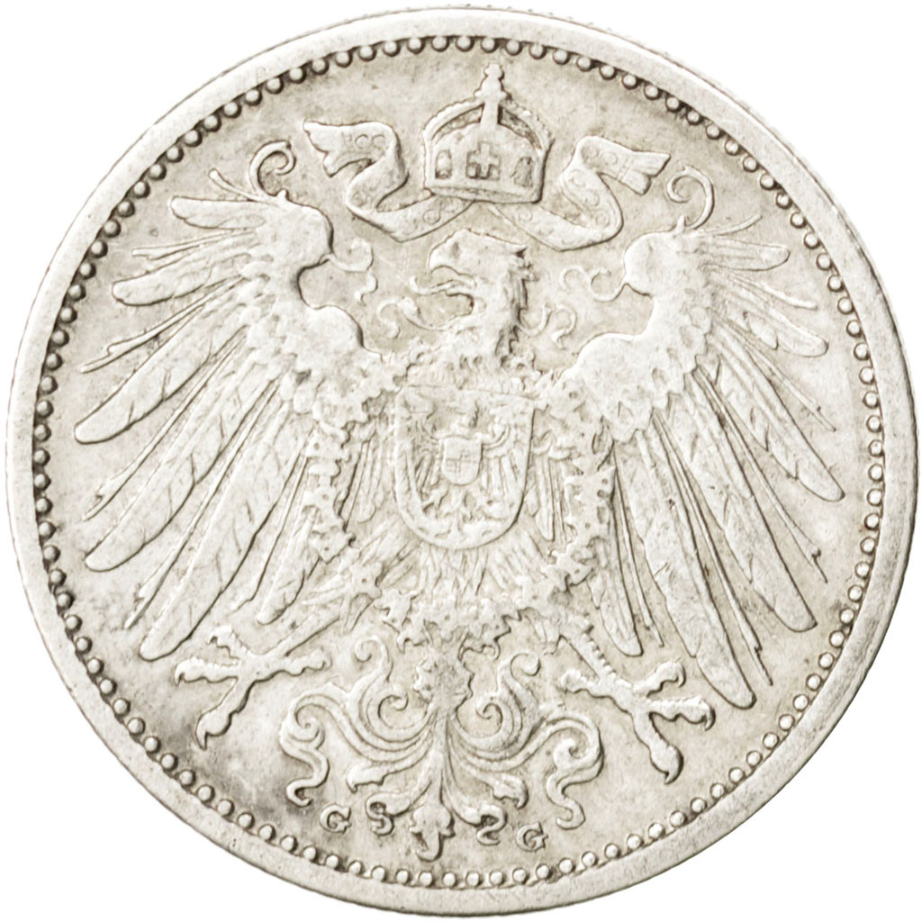 Coin, GERMANY - EMPIRE, Wilhelm II, Mark, 1910, Karlsruhe, , Silver