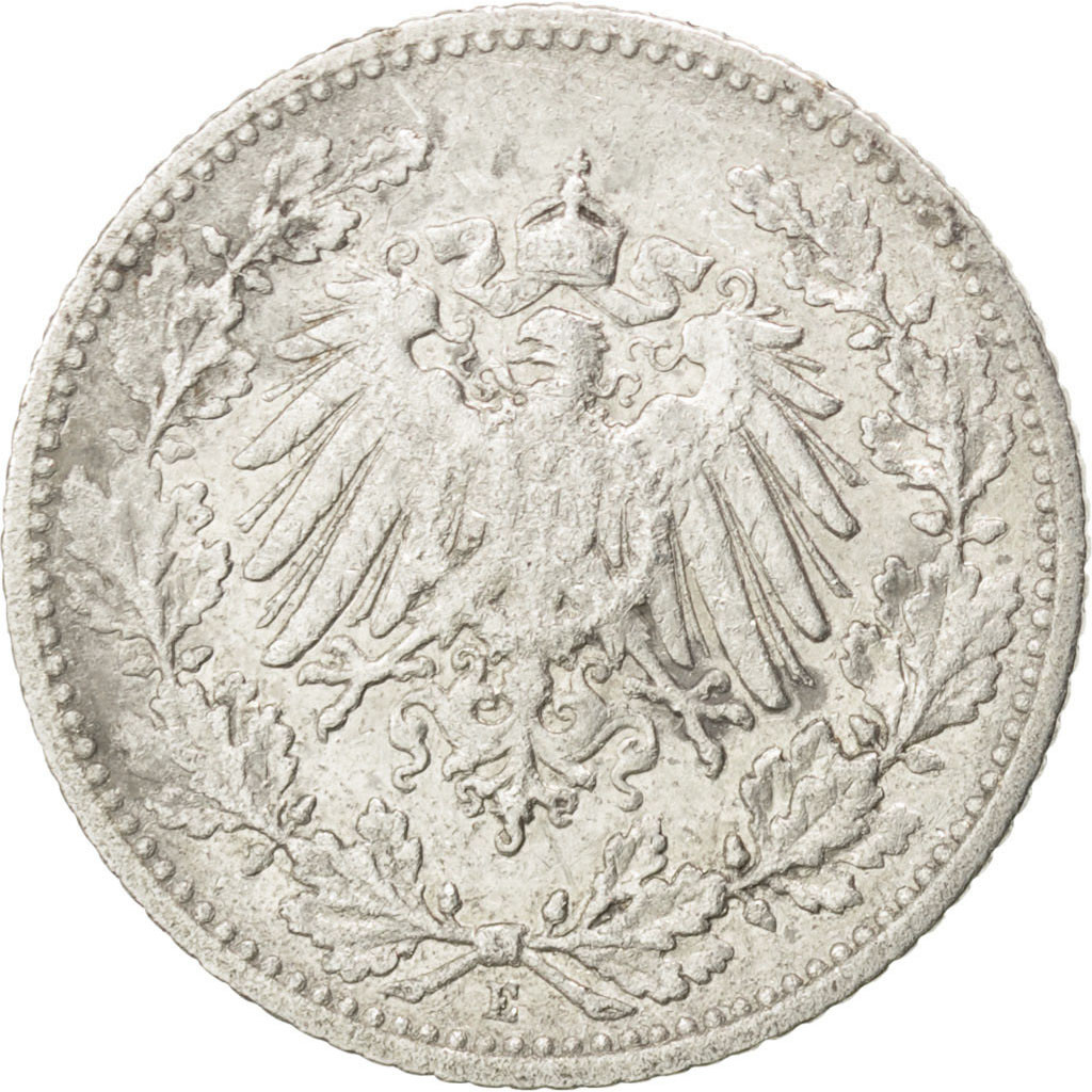 Coin, GERMANY - EMPIRE, 1/2 Mark, 1907, Muldenhütten, , Silver, KM:17